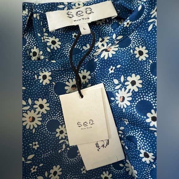 Sea New York Josephine Silk Printed Short Sleeve Mini Dress Womens Large - Picture 7 of 9